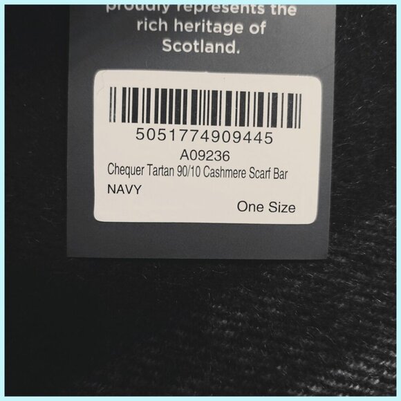 CASHMERE & LAMBSWOOL SCARF GUARANTEED HIGH QUALITY SCOTTISH IMPORT NWT - Picture 9 of 10